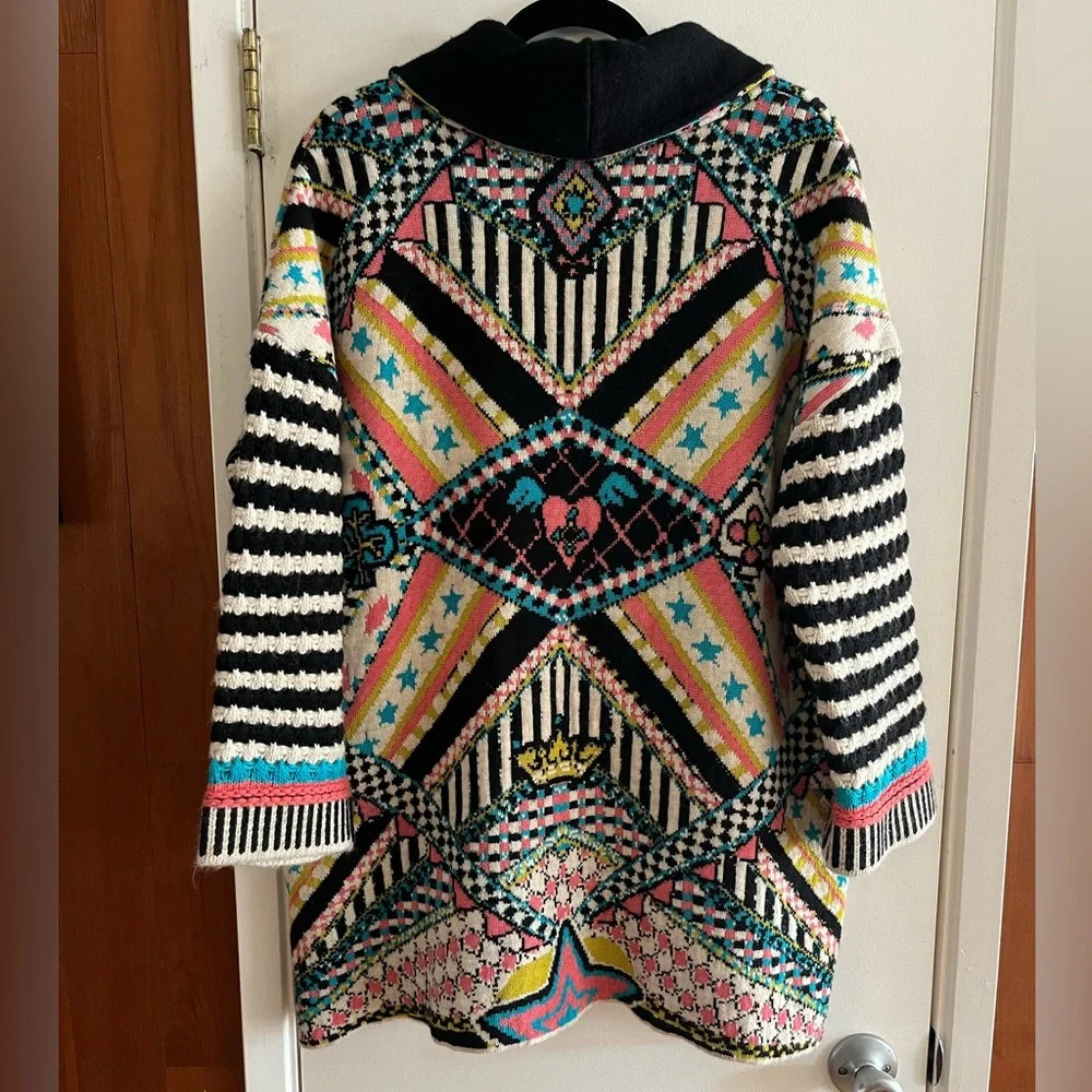 Anthropologie Josefana Jacquard Sweater Coat - Picture 3 of 11